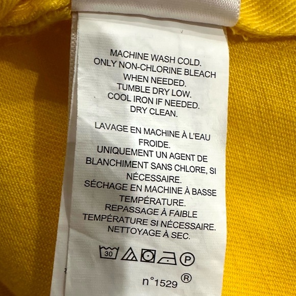 Polo Ralph Lauren High Rise Wide Leg Stretch Trousers Bright Yellow Size 8 - Picture 13 of 13